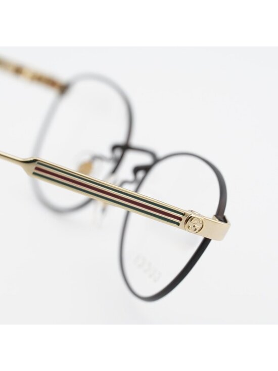 Gucci GG0591OJ 004 Eyeglasses Brown / Gold 50mm Oval Frame main image 12